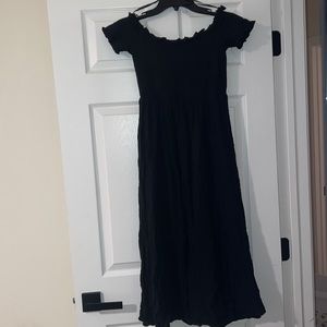 URBAN OUTFITTERS off the shoulder black dress